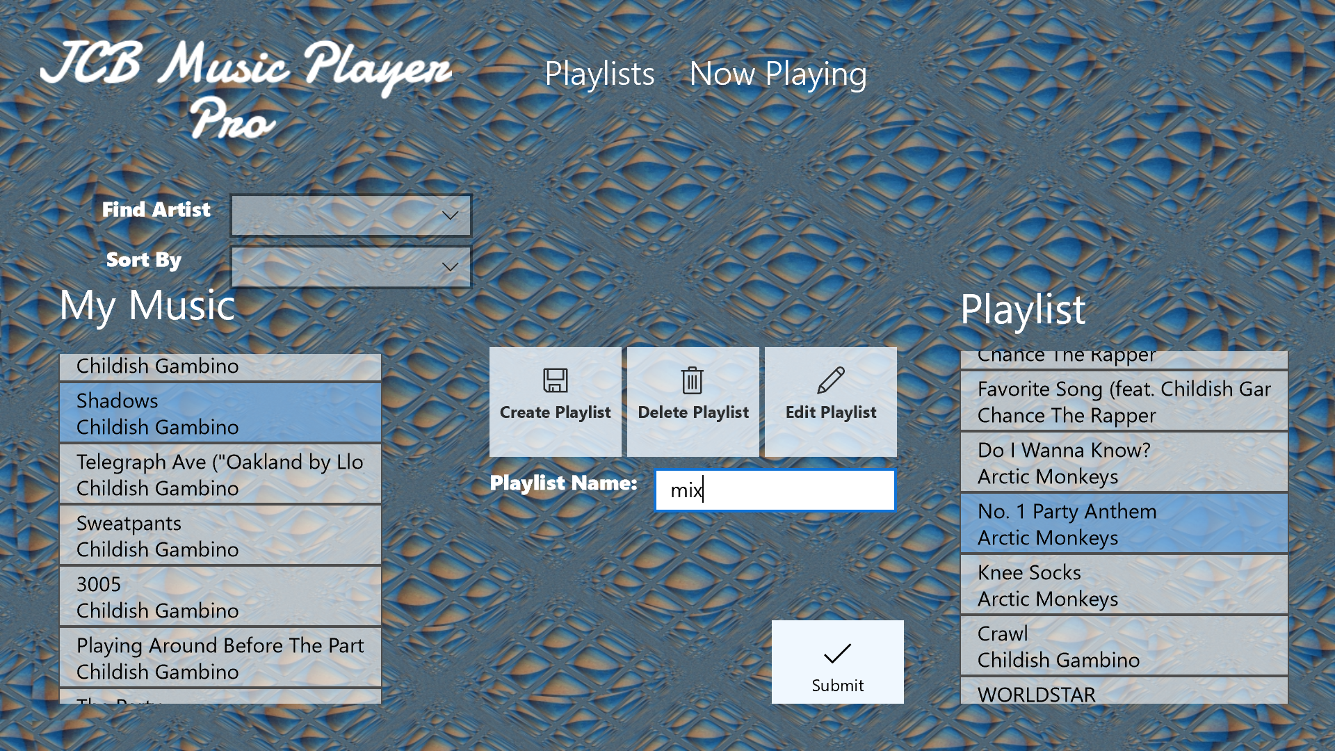 JCB Music Player